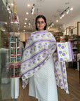 Elegant Floral Print Cotton Kurta Set