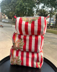 Handblocked-quilted Cotton Pouch Set OF 3