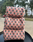 Handblocked-Quilted Cotton Pouch Set OF 3