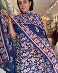 Refreshing Floral Print Suit Set in Aqua Blue and six other color
