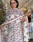 Refreshing Floral Print Suit Set in Aqua Blue and six other color