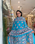 Refreshing Floral Print Suit Set in Aqua Blue and six other color