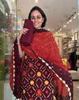 Elegant Embroidered Suit Set with Mirror Work