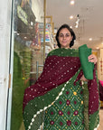 Elegant Embroidered Suit Set with Mirror Work