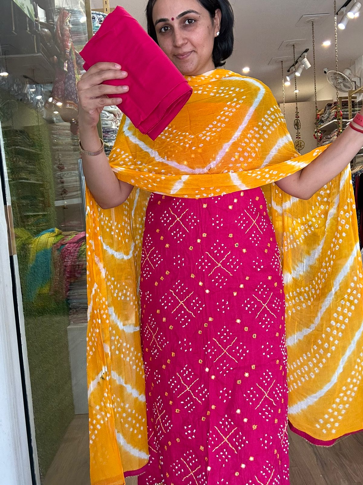 Elegant Embroidered Suit Set with Mirror Work