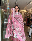 Lavender Grace Ikat-Inspired Cotton Suit Set