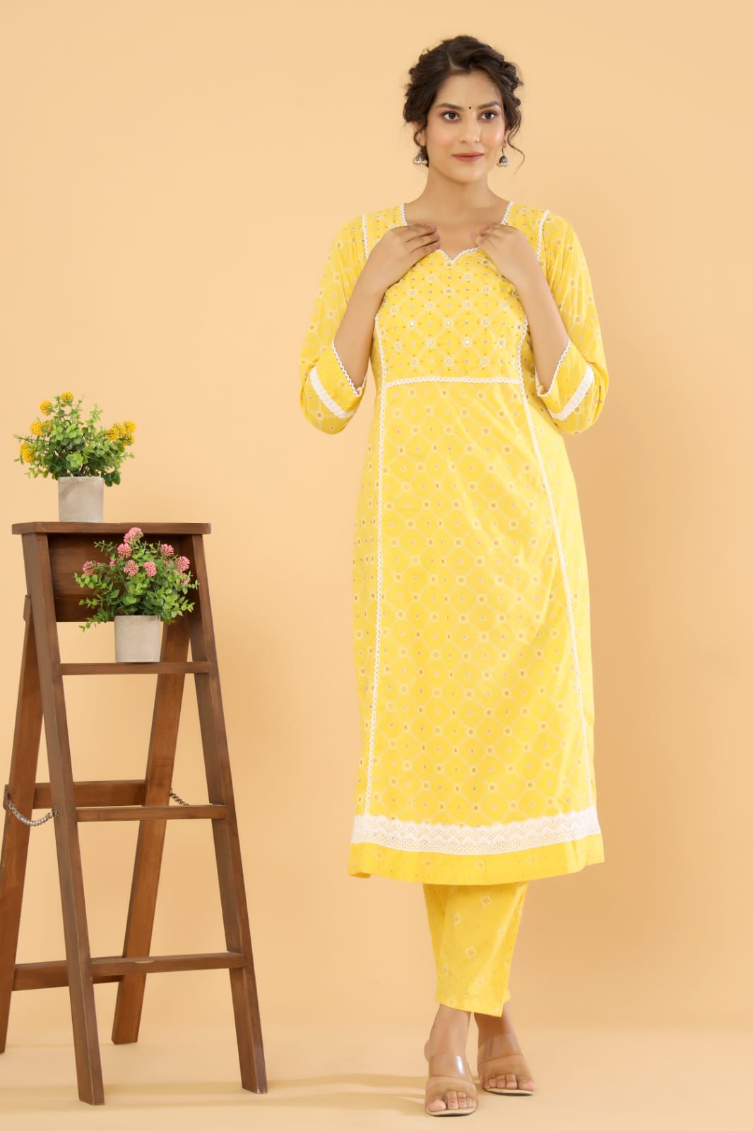 Purple Passion - Purple and Yellow Cotton Printed Set by Vastra by Monty