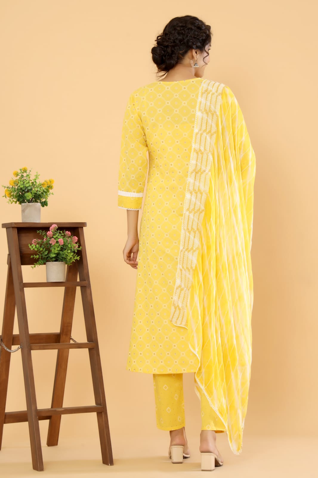 Purple Passion - Purple and Yellow Cotton Printed Set by Vastra by Monty