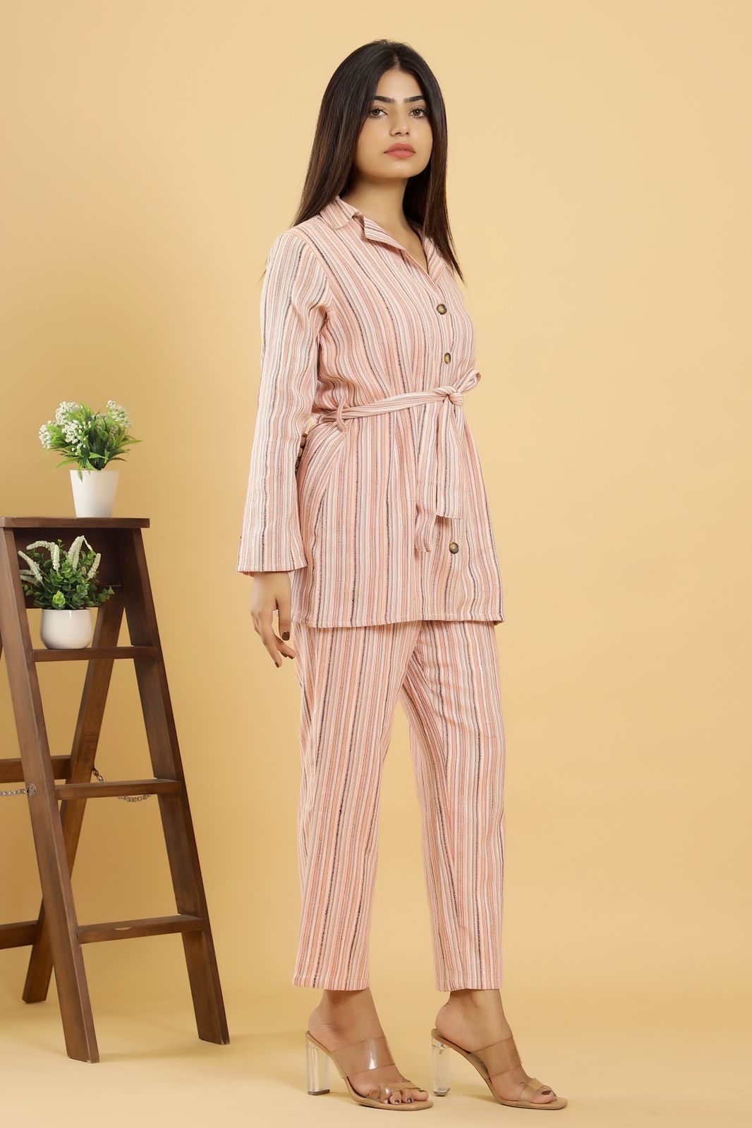 Signature Serenity - Blue and Peach Co-ord Set by Vastra by Monty