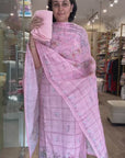 Elegant Floral Printed linen Kurti Set in Soft