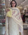 Elegant Floral Printed linen Kurti Set in Soft