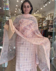 Elegant Floral Printed linen Kurti Set in Soft