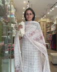 Elegant Floral Printed linen Kurti Set in Soft